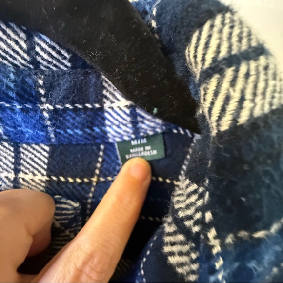 Orvis Navy and Cream Plaid Shirt - Picture 6 of 11